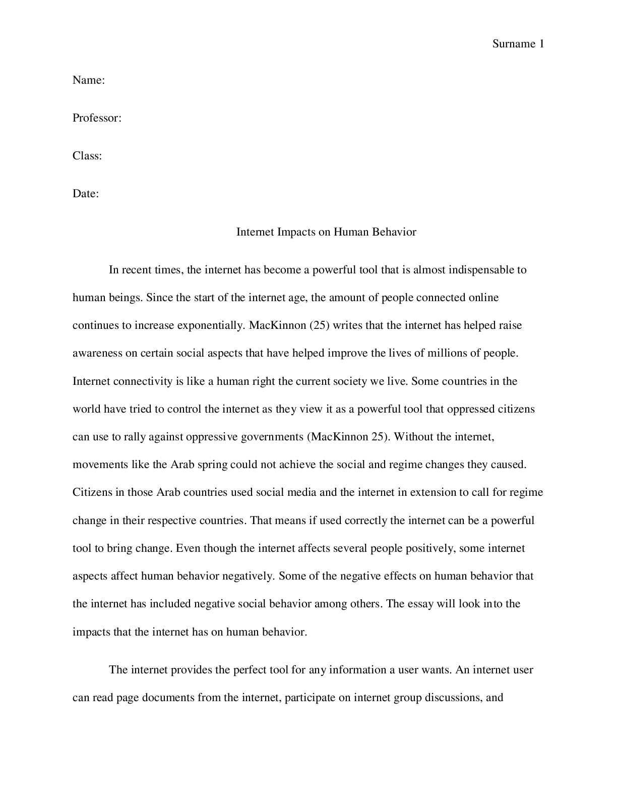 Preview image for Internet Impacts on Human Behavior